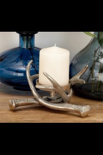 8"W, 4"H TANGLED ANTLER CANDLE HOLDER [201676]